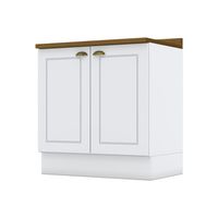 Mueble Cocina Base Montana Blanco-Natural 2P