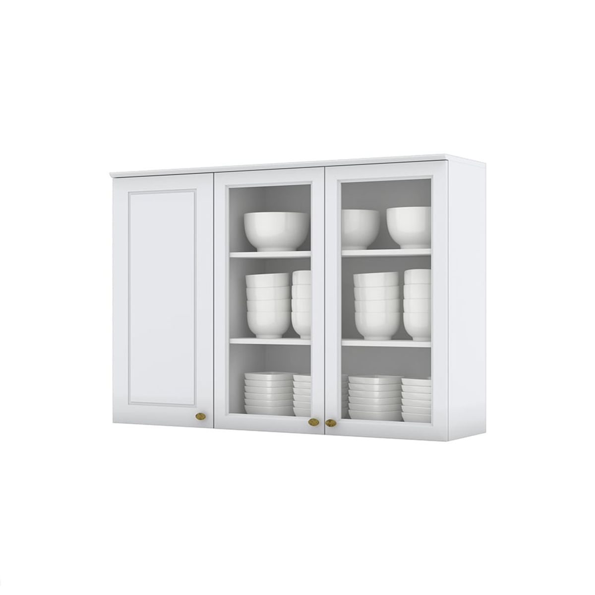 HOME MOBILI - Mueble Cocina Aéreo Montana Blanco 2P Vidrio