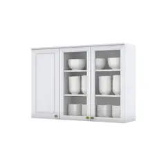 HOME MOBILI - Mueble Cocina Aéreo Montana Blanco 2P Vidrio