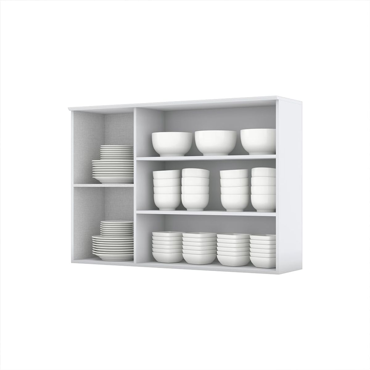 HOME MOBILI - Mueble Cocina Aéreo Montana Blanco 2P Vidrio