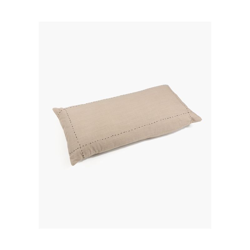 LOUNGE - Funda de Cojín Algodón Costuras 30 X 60 Cm Beige LOUNGE