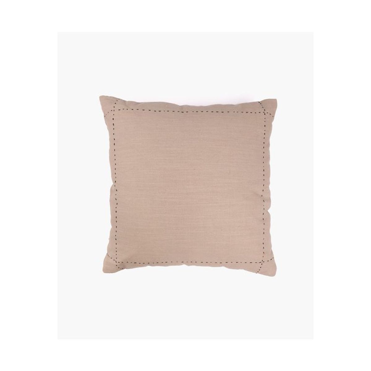LOUNGE - Funda de Cojín Algodón Costuras 45 X 45 Cm Beige LOUNGE