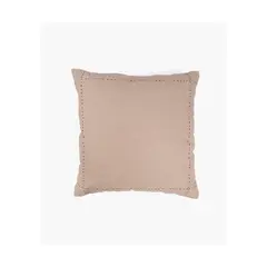 LOUNGE - Funda de Cojín Algodón Costuras 45 X 45 Cm Beige