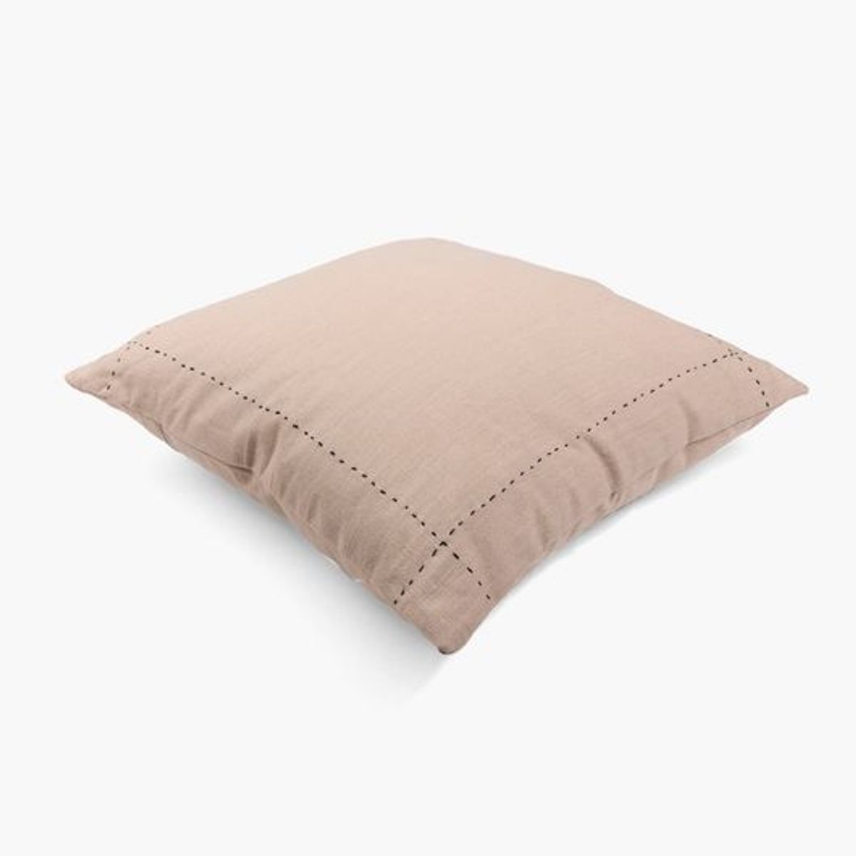 LOUNGE - Funda de Cojín Algodón Costuras 45 X 45 Cm Beige LOUNGE