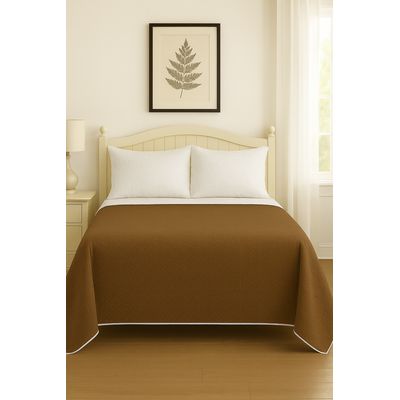 Imagen 2 del producto Cubrecama Quilt Reversible 1.5 Plazas 180x260cm Café