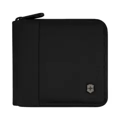 VICTORINOX - Billetera Zip-Around con protección RFID Negro