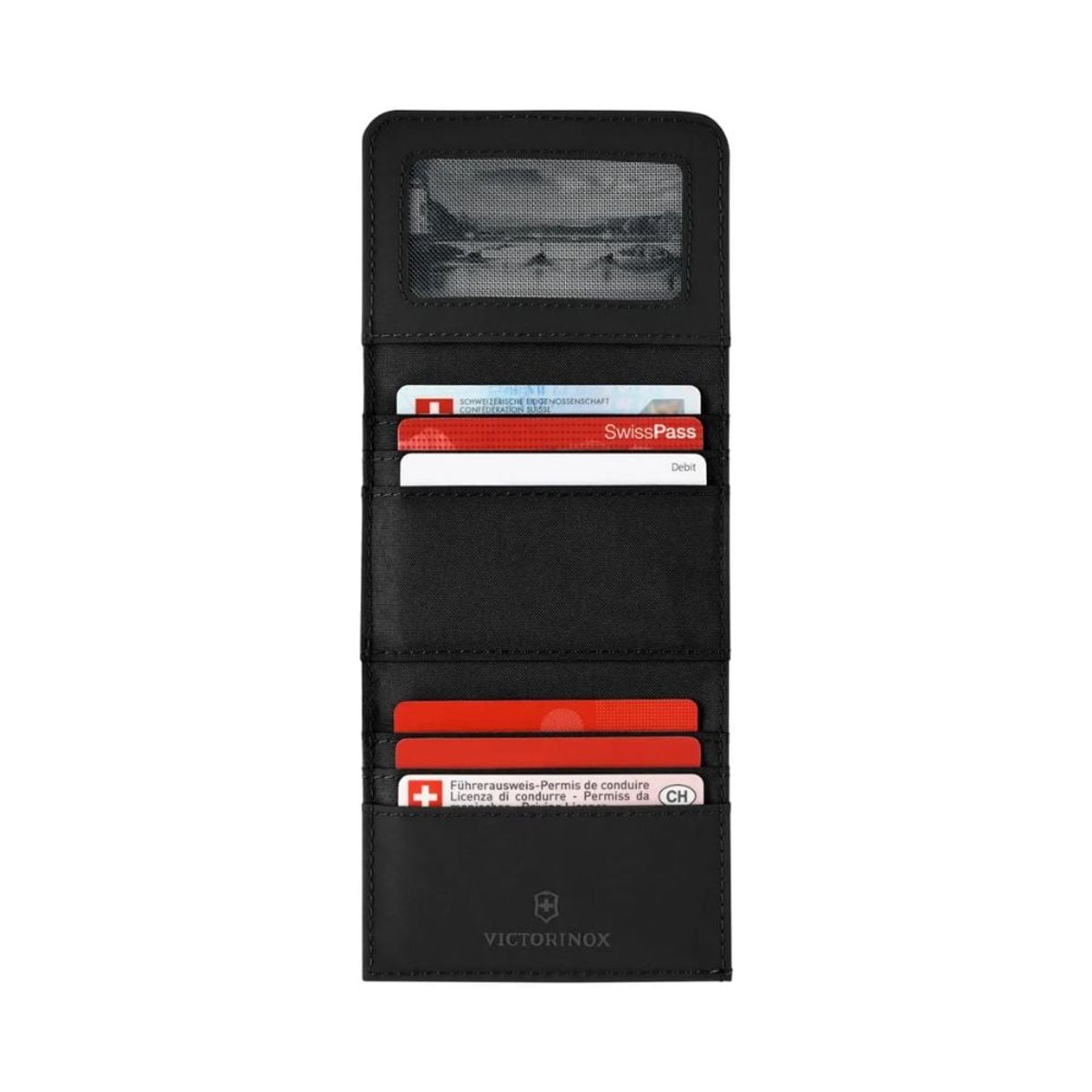 VICTORINOX - Billetera Tri-Fold con protección RFID Negro Victorinox