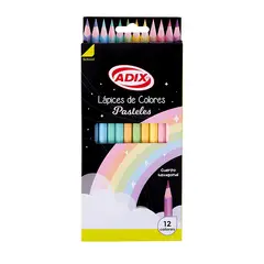 ADIX - Lapiz Hexagonal 12 Colores Pastel 039