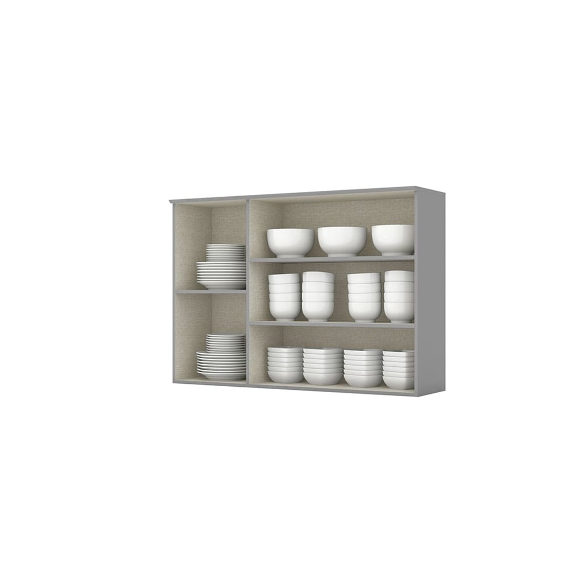 HOME MOBILI - Mueble Cocina Aéreo Montana Gris 3P
