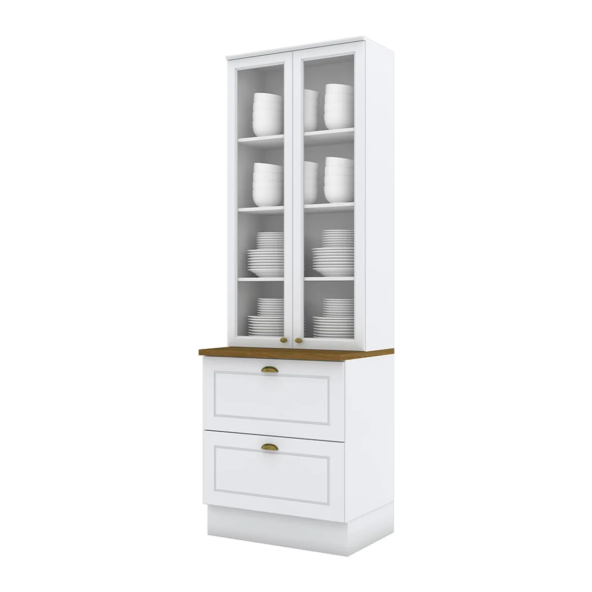 HOME MOBILI - Cristalera Montana Blanco-Natural 2P 2C