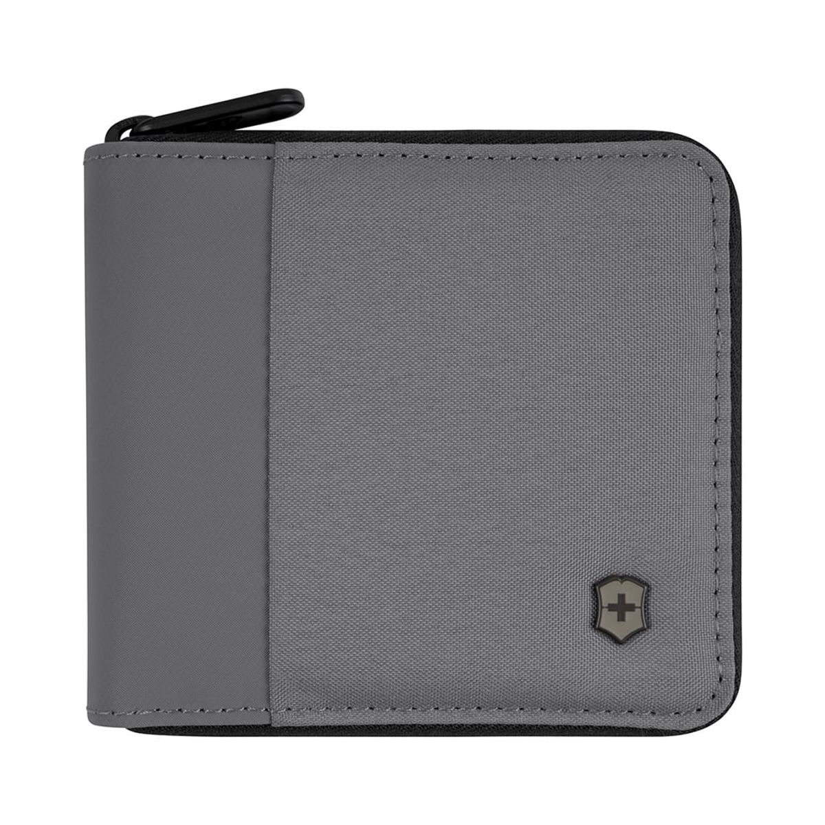 VICTORINOX - Billetera Zip-Around con protección RFID Gris Victorinox