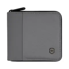 VICTORINOX - Billetera Zip-Around con protección RFID Gris
