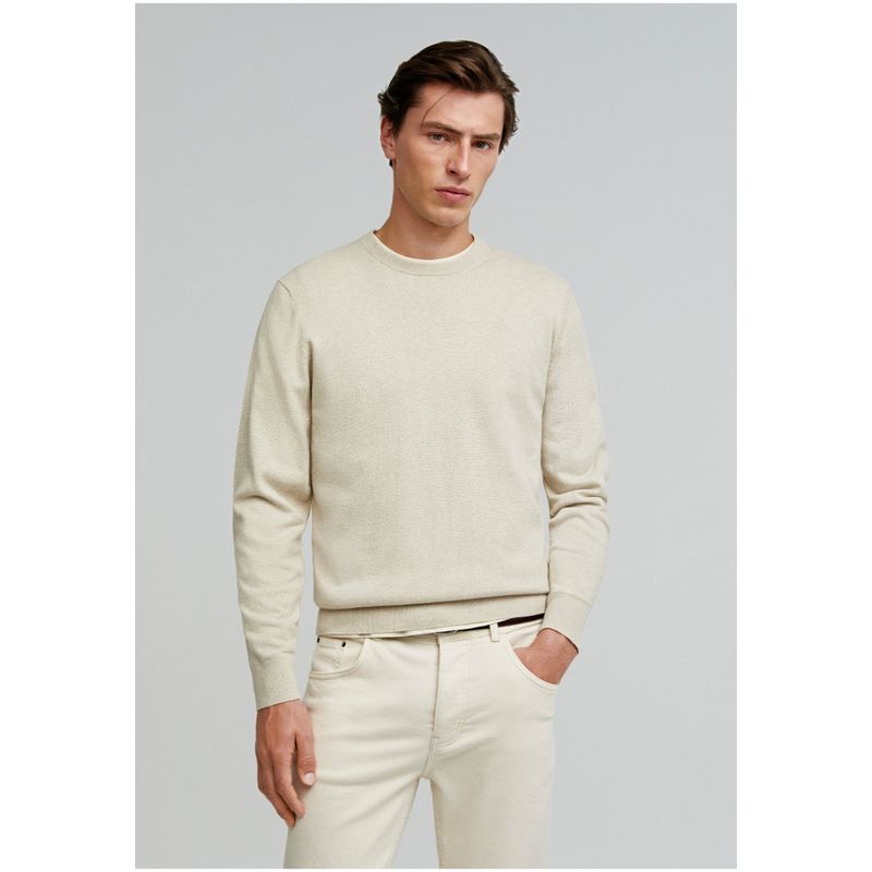 SCALPERS - Sweater Básico Calavera Beige