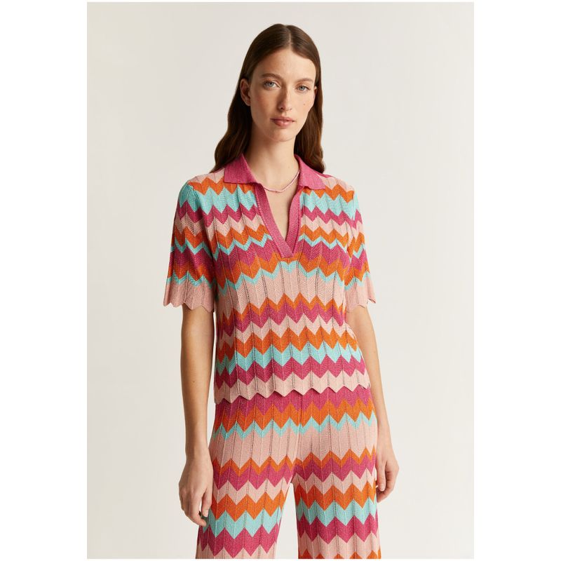 SCALPERS - SWEATER PUNTO LUREX CALADOS MULTICOLOR