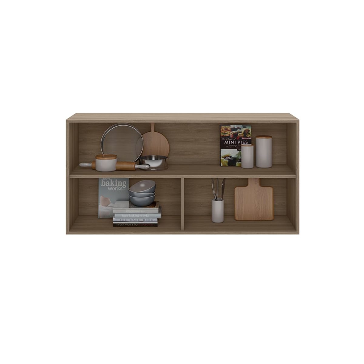 HOME MOBILI - Mueble Cocina Aéreo Royal Café Vidrio 2P