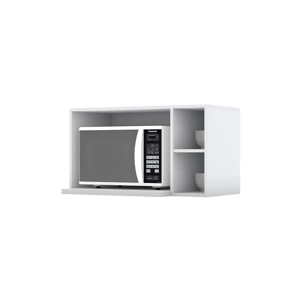 HOME MOBILI - Mueble Cocina Aéreo Microondas Montana Blanco