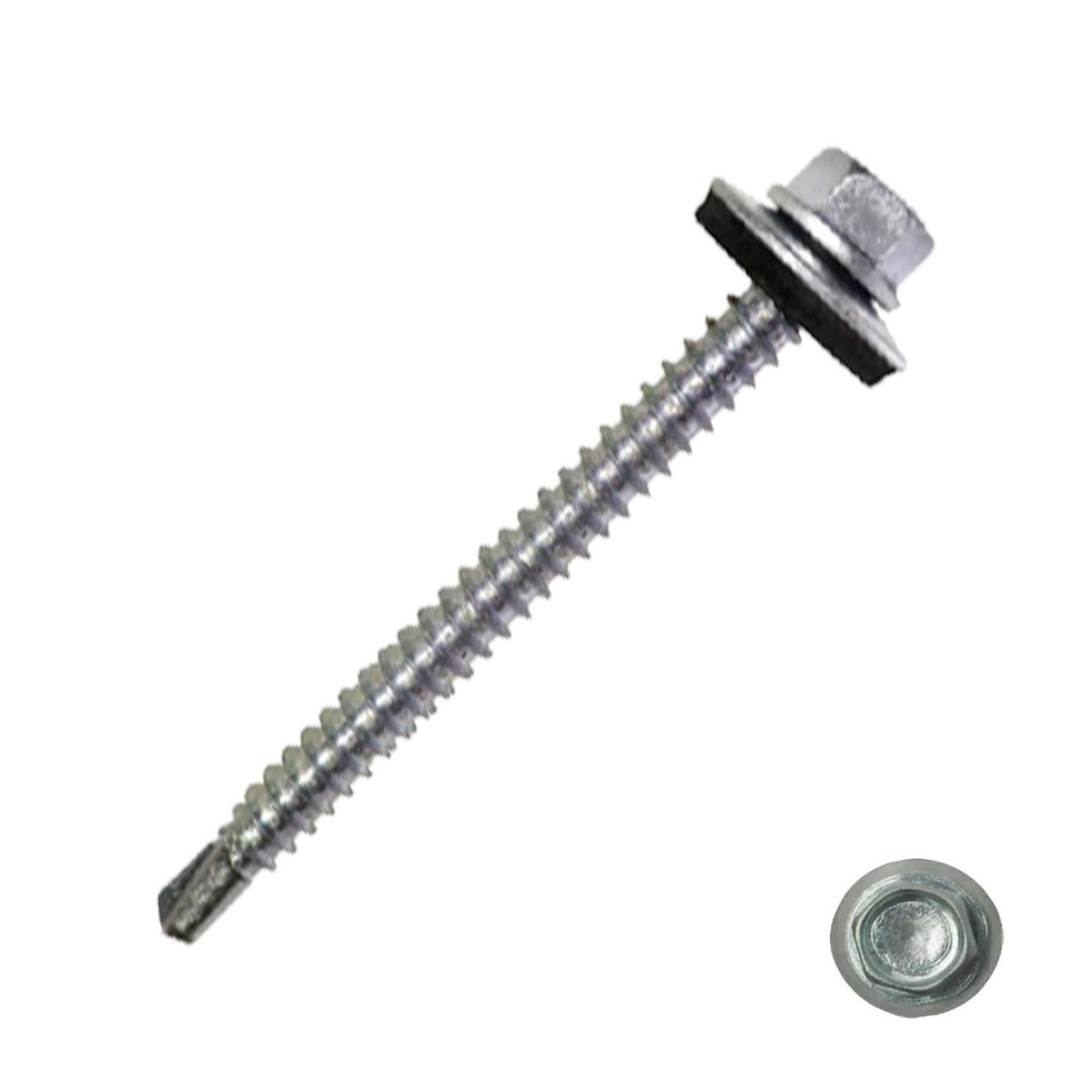 GENERICO - Tornillo Hexagonal Punta Broca 12 x 2" 100 Unidades