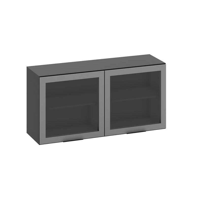 HOME MOBILI - Mueble Cocina Aéreo Royal Grafito Vidrio 2P