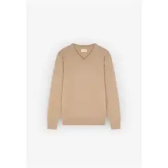 SCALPERS - Sweater Cuello En V Calavera Camel