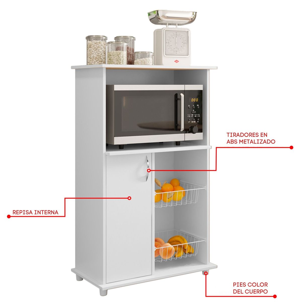 HOME MOBILI - Mueble Autoservicio Kiara Blanco 1P