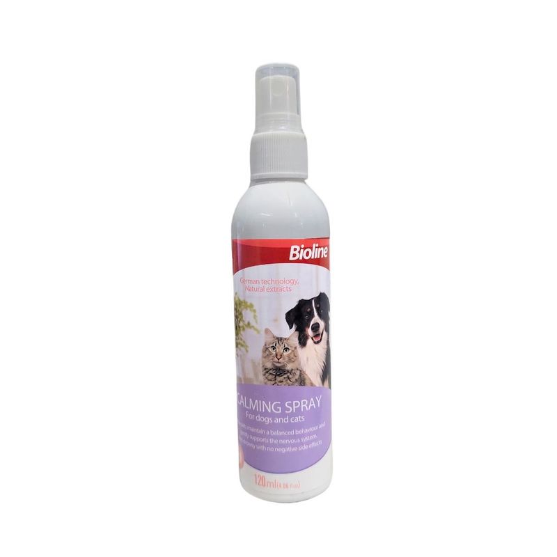 BIOLINE - Bioline Spray Calmante 120ml Para Gatos Perros Mascotas