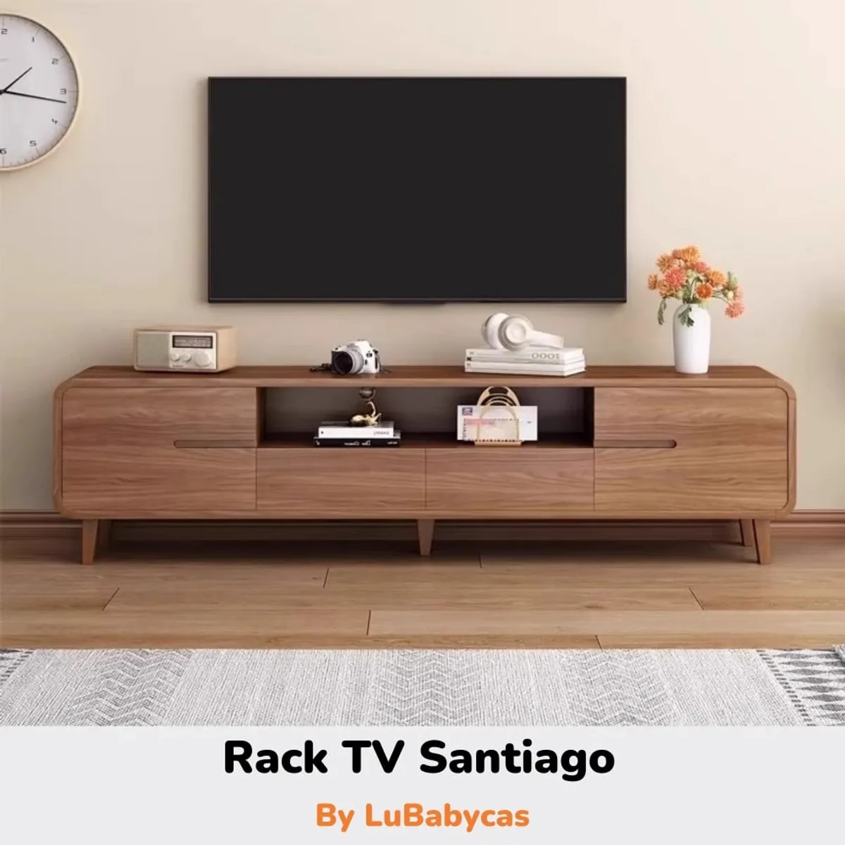 LUBABYCAS - Mueble De TV Rack Madera 200cm Santiago By LuBabycas