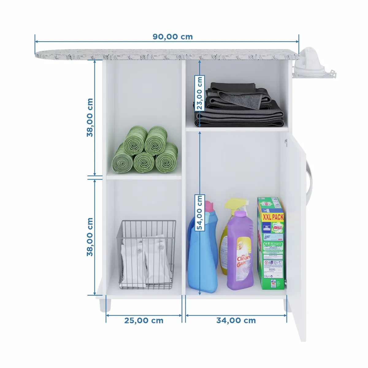 HOME MOBILI - Mueble Para Planchar Rovani Blanco 1P