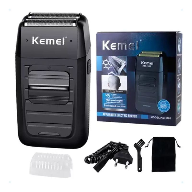 KEMEI - Máquina Afeitadora Kemei Modelo Km-1102 Negra