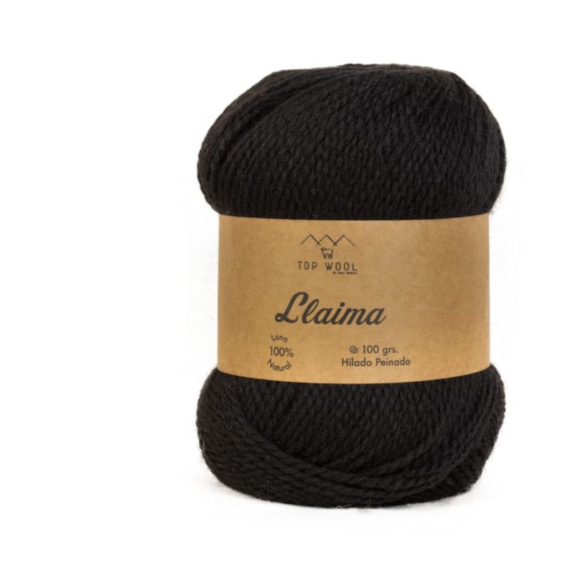 GENERICO - Lana Llaima Topwool 100 grs - Negro