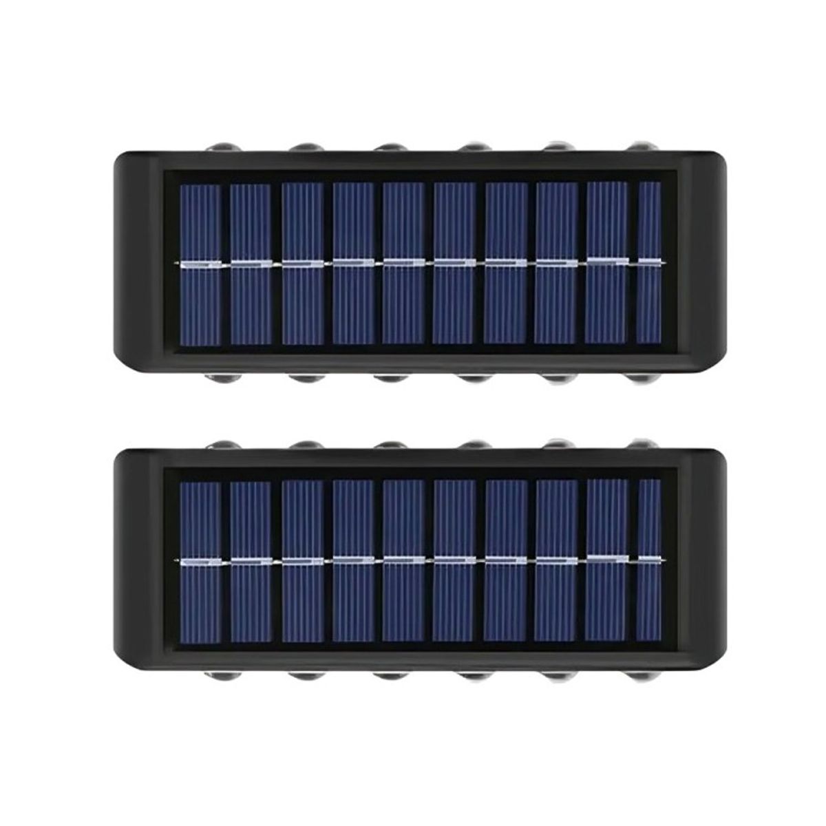 OEM - Pack X 2 Lampara Solar 12 Led Exterior Aplique De Muro