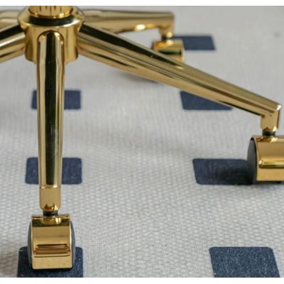 Imagen 2 del producto Silla Escritorio Mariposa Felpa Verde Pedestal Dorado