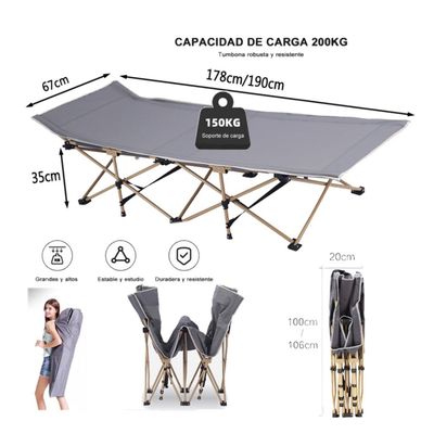 Imagen 2 del producto Cama Portátil De Camping Plegable Catre de Campaña