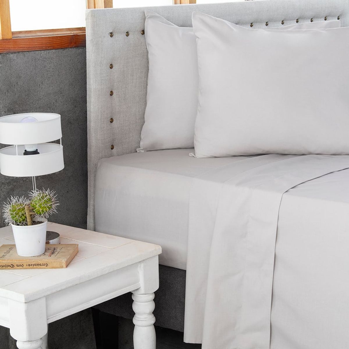 MASEL - Jgo.Sábanas Polycotton  1.5 pl  144 hilos Blanco