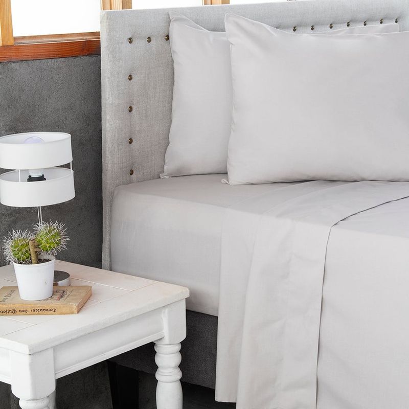 MASEL - Jgo.Sábanas Polycotton  1.5 pl  144 hilos Blanco
