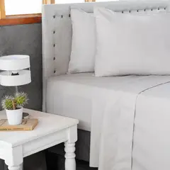 MASEL - Jgo.Sábanas Polycotton 1.5 pl 144 hilos Blanco