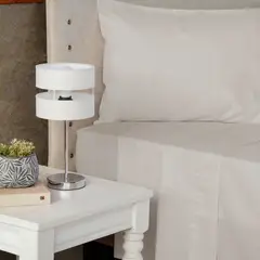 MASEL - Jgo.Sábanas Polycotton 1.5 pl - 144 hilos - Beige