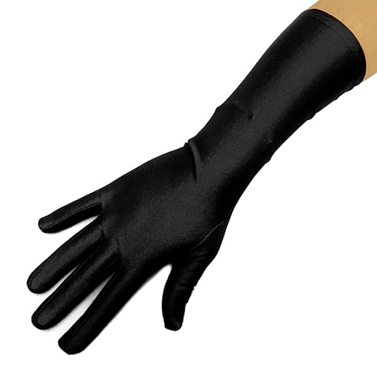 GENERICO - GUANTE LISO 34CM NEGRO X1 UNI