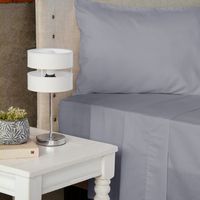 Jgo.Sábanas Polycotton 1.5 pl 144 hilos Gris