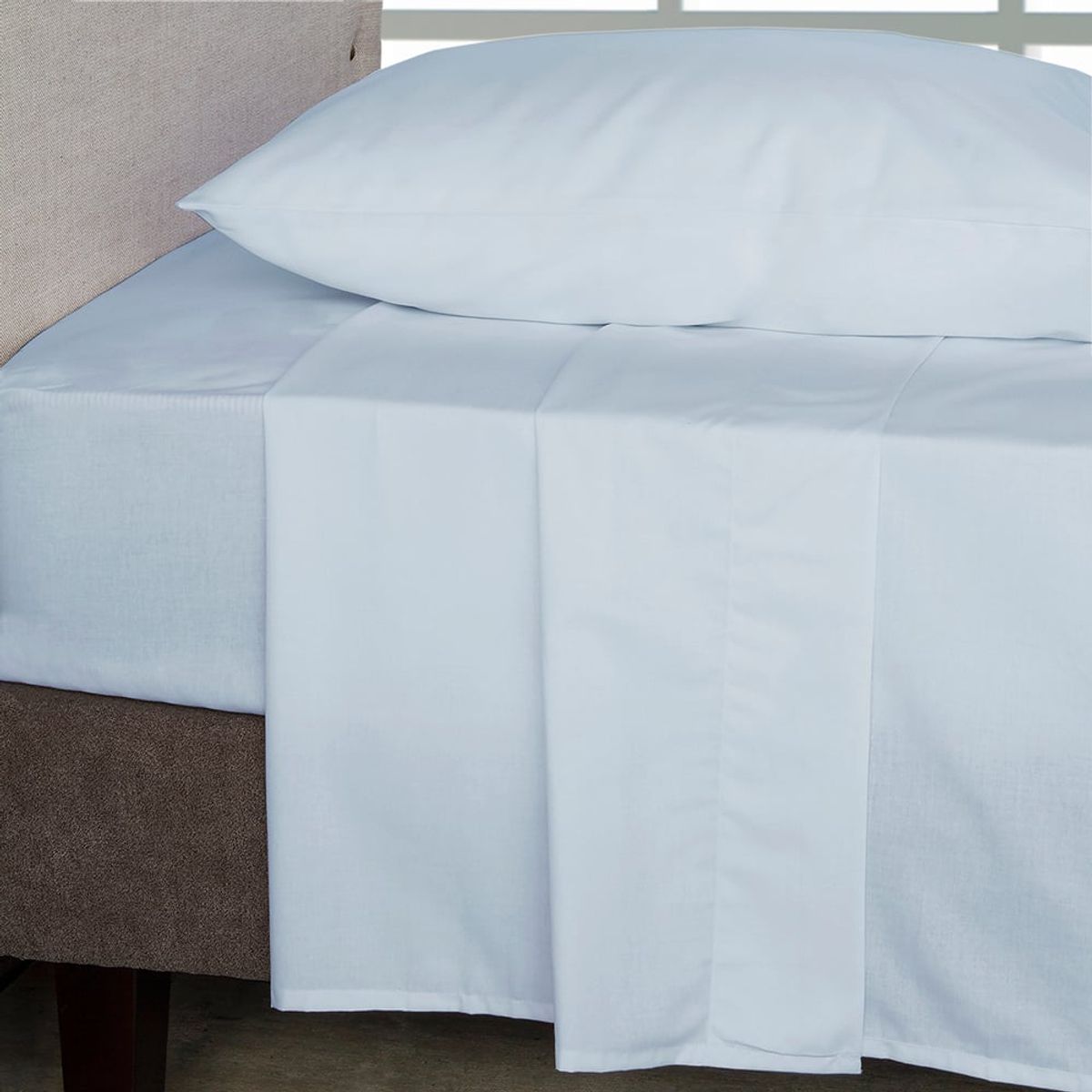 MASEL - Jgo.Sábanas Polycotton  1.5 PL- 144 hilos -Celeste