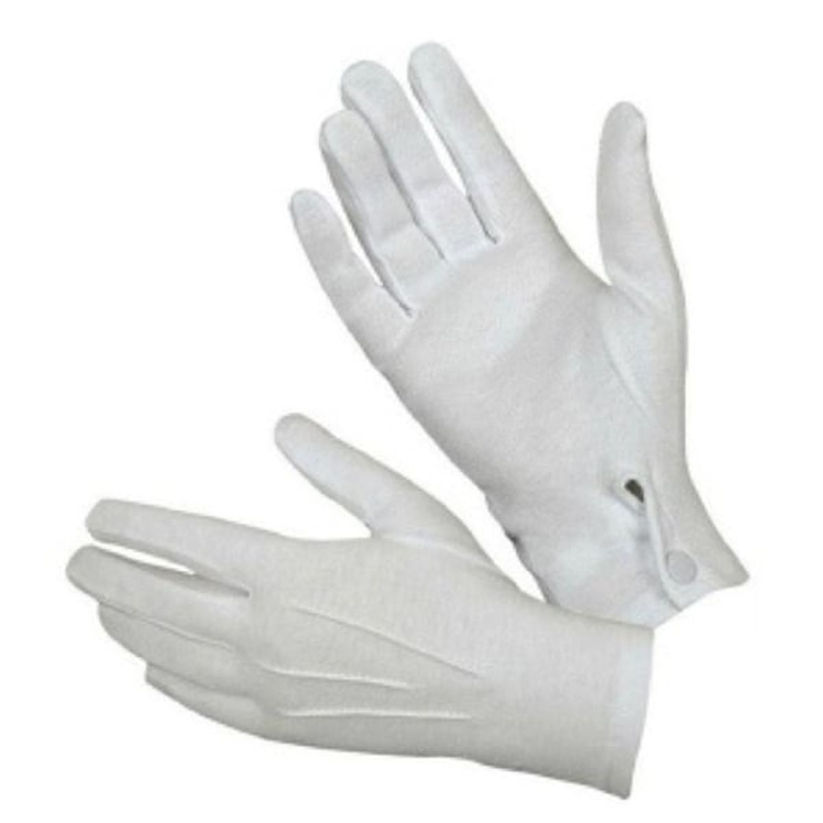 GENERICO - GUANTES BLANCO GRANDE BOTON X 10 UNI