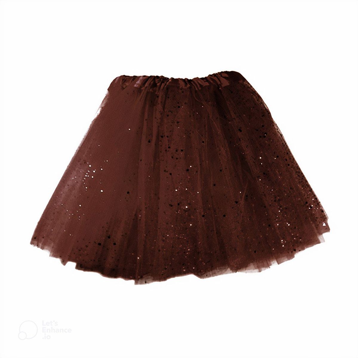 GENERICO - FALDA BALERINA ADULTO ESCARCHA CAFE 40CM