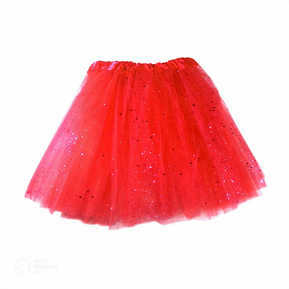 GENERICO - FALDA BALERINA ADULTO ESCARCHA ROJO 40CM