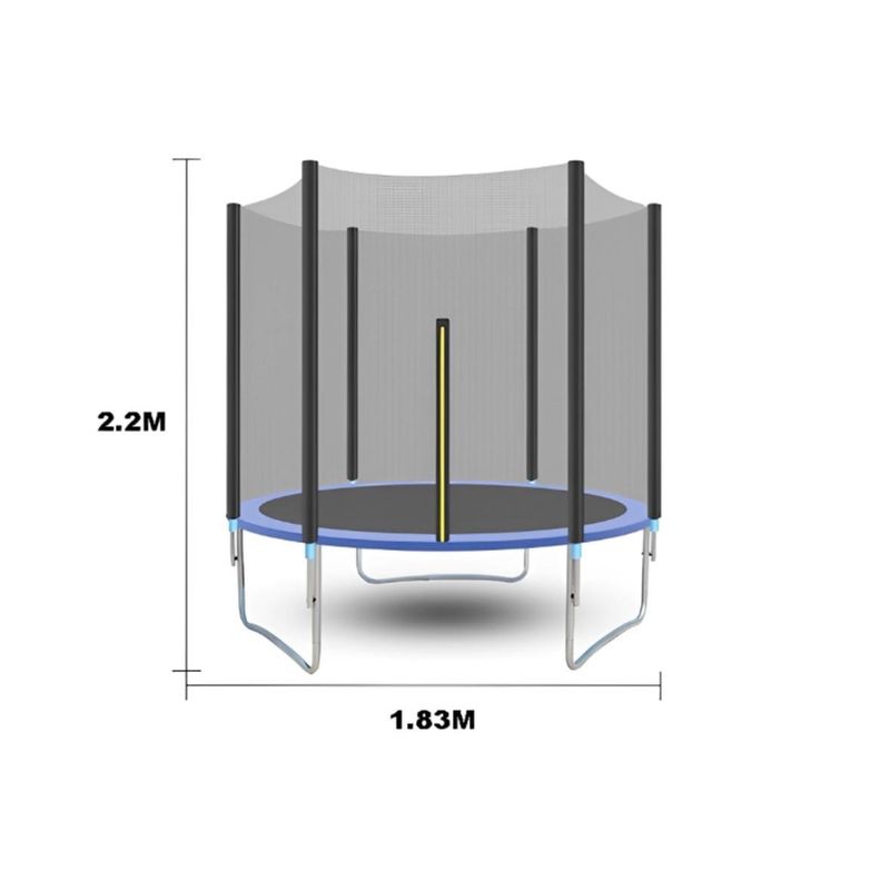 ACTUAL - Cama Elástica Trampolín 1.83 x 2.20 Con Malla de Seguridad