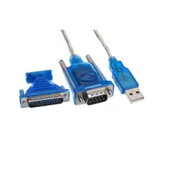GENERICO - Cable Adaptador Usb A Serial Rs232(db9) + Db25p 9 Pin 25 Pin