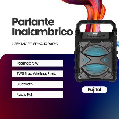 Imagen 2 del producto Parlante Bluetooth 5w 4 Fm Tf Usb Mic Tws Luces