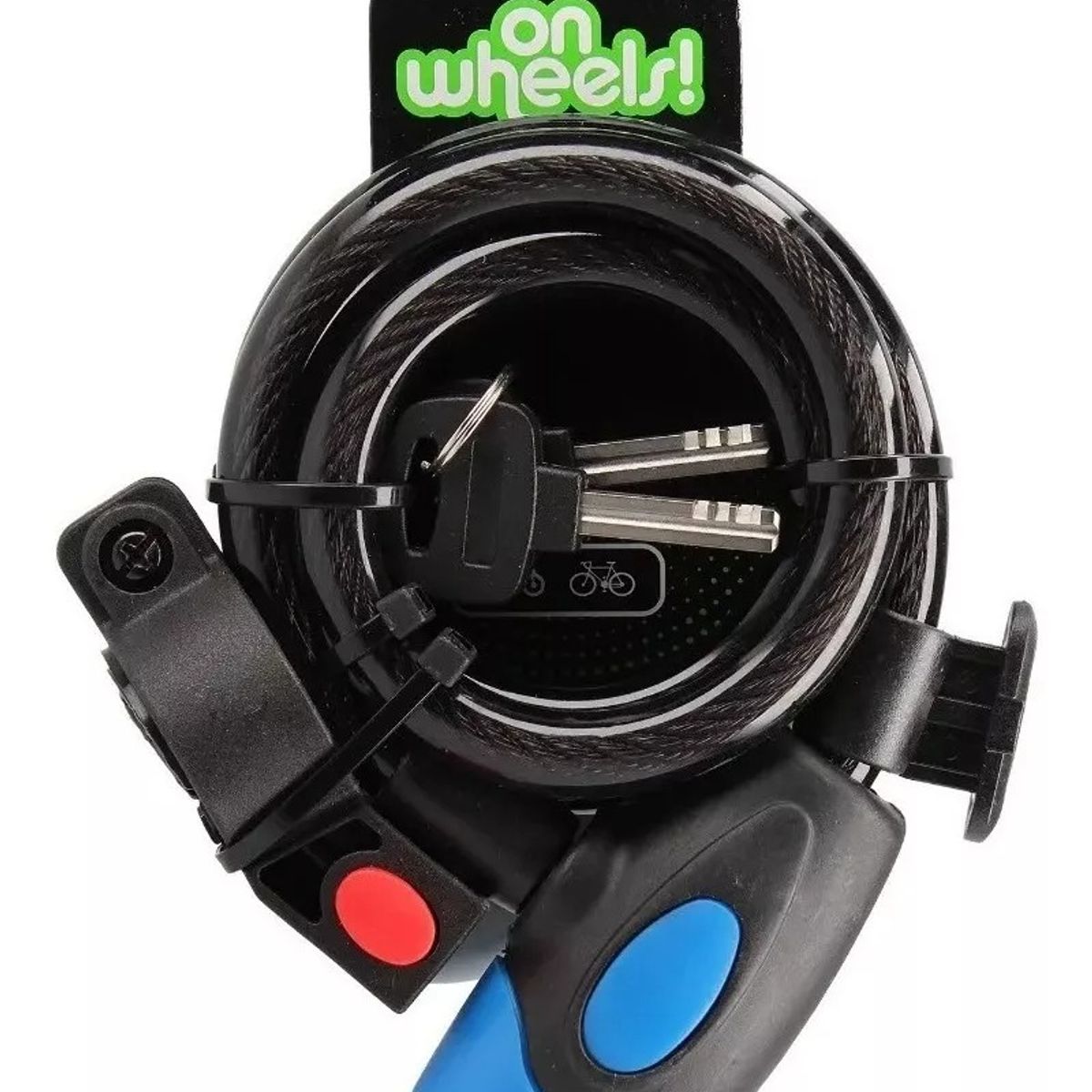 GENERICO - Cable Acero Cadena Bici Espiral Soporte + Llave 12 X 1500 Mm