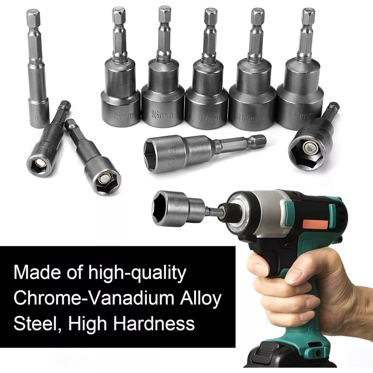 KUANGYE - Set De 14 Puntas Magneticas Hexagonales, Dados