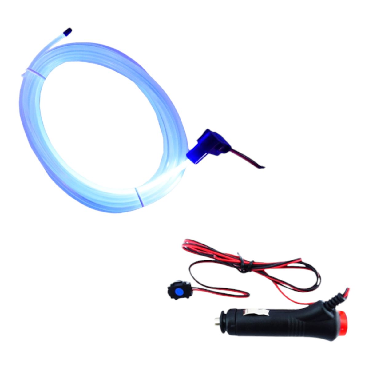 GENERICO - Hilo De Neon Transparente 3 Mts Colores 12 V rosado