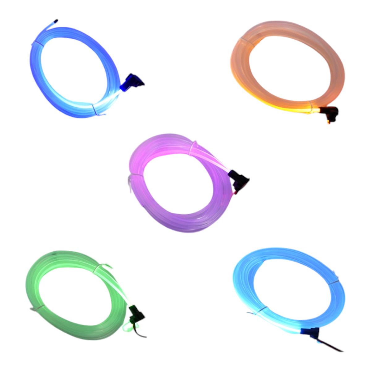 GENERICO - Hilo De Neon Transparente 3 Mts Colores 12 V rosado