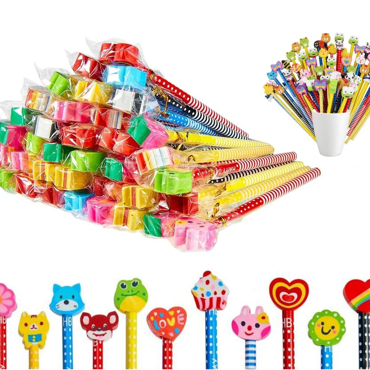 KUANGYE - Set De 40 Lápices Niños Grafito Mina Colores Diseños